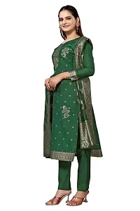 Womens Jacquard Banarasi Silk Woven Salwar Suit (Dress) Material With Dupatta.(varsha))-thumb1