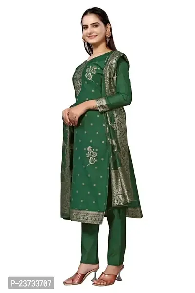 Womens Jacquard Banarasi Silk Woven Salwar Suit (Dress) Material With Dupatta.(varsha))-thumb2