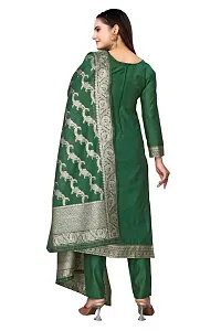 Womens Jacquard Banarasi Silk Woven Salwar Suit (Dress) Material With Dupatta.(varsha))-thumb2