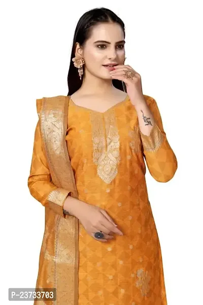 Womens Jacquard Banarasi Silk Woven Salwar Suit (Dress) Material With Dupatta.(varsha))-thumb4