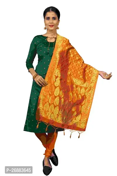 Fancy Jacquard Silk Unstitched Dress Material For Women