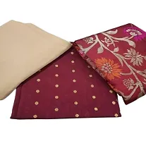 Womens Jacquard Maroon Banarasi Silk Woven Salwar Suit (Dress) Material With Dupatta.(TB_MINA_N))-thumb2