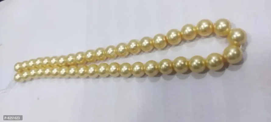 Yellow Pearl Single String Necklace
