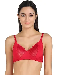 Women Cotton Bra Panty Set for Lingerie Set Pack of 1  Color : Red-thumb4