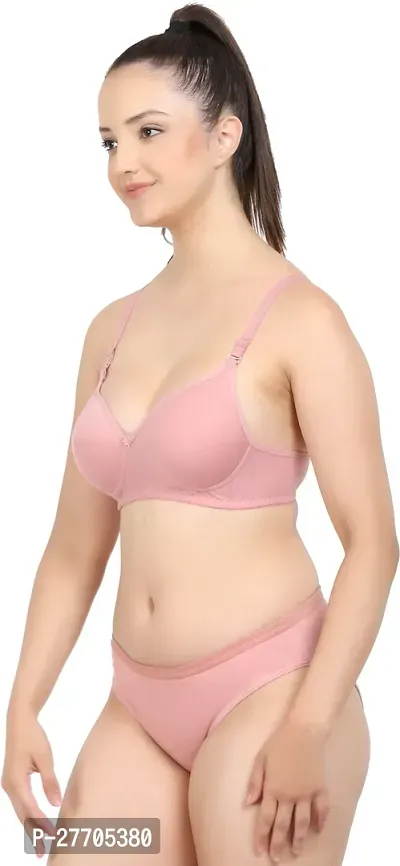 Women Cotton Bra Panty Set for Lingerie Set Pack of 2  Color : Pink,Maroon-thumb3