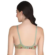 Stylish Green Cotton Solid Bras For Women-thumb3