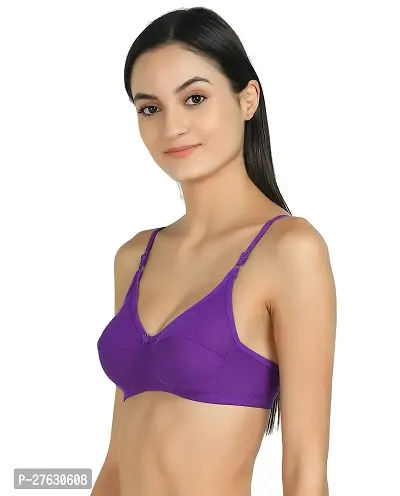 Stylish Multicoloured Cotton Solid Bras For Women-thumb3