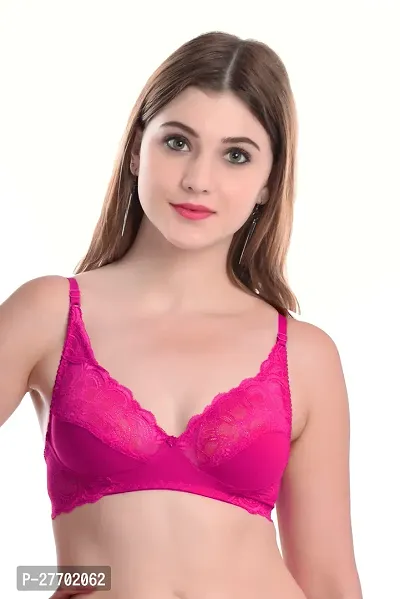 Women Cotton Bra Panty Set for Lingerie Set Pack of 1  Color : Pink-thumb5