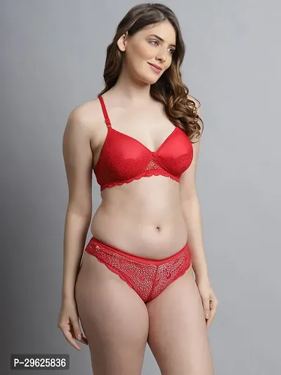 Classy Cotton Solid Lingerie Set For Women-thumb2