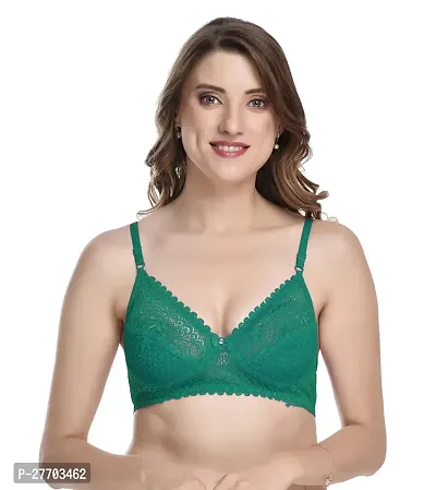 Women Cotton Bra Panty Set for Lingerie Set Pack of 2  Color : Green,Maroon-thumb5