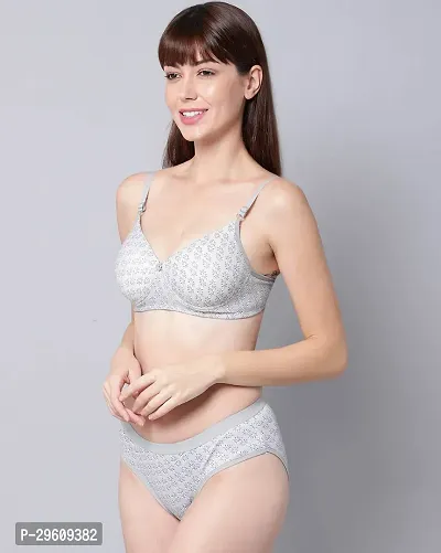 Classy Cotton Solid Lingerie Set For Women-thumb3