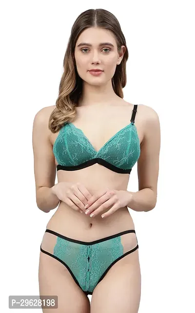 Classy Cotton Solid Lingerie Set For Women-thumb0