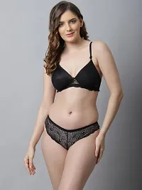 Classy Cotton Solid Lingerie Set For Women Pack of 3-thumb3