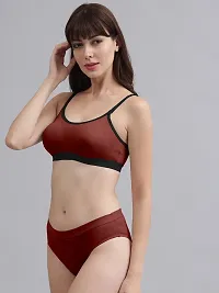 Stylish Cotton Solid Bra and Panty Set for Women-thumb2