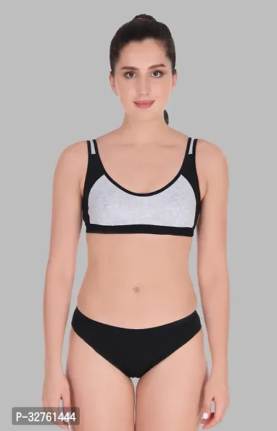 Stylish Cotton Bra and Panty Set for Women-thumb0