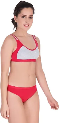 Stylish Cotton Bra And Panty Set For Women-thumb1