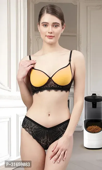 Stylish Bra and Panty for Women Pack of 1-thumb0