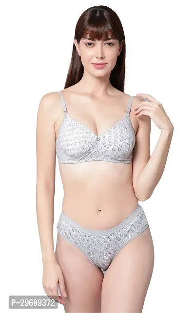 Classy Cotton Solid Lingerie Set For Women-thumb0