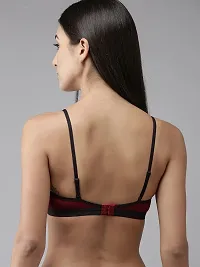 Stylish Maroon Cotton Solid Bras For Women-thumb3