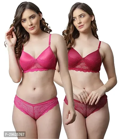 Classy Cotton Solid Lingerie Set For Women Pack of 2-thumb0