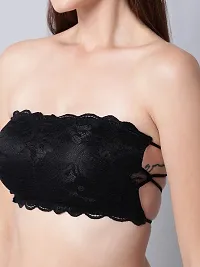 Stylish Black Net Solid Bras For Women-thumb4