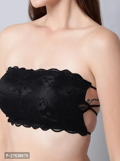 Stylish Black Net Solid Bras For Women-thumb5