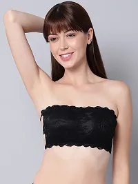 Stylish Black Net Solid Bras For Women-thumb2