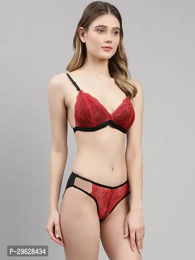 Classy Cotton Solid Lingerie Set For Women-thumb2