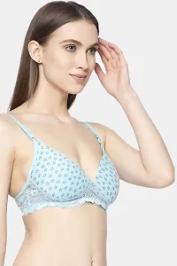 Stylish Blue Cotton Solid Bras For Women-thumb1