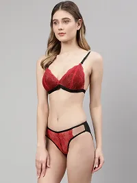 Classy Cotton Solid Lingerie Set For Women-thumb2