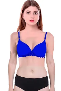 Women Cotton Bra Panty Set for Lingerie Set Pack of 2  Color : Blue,Maroon-thumb4