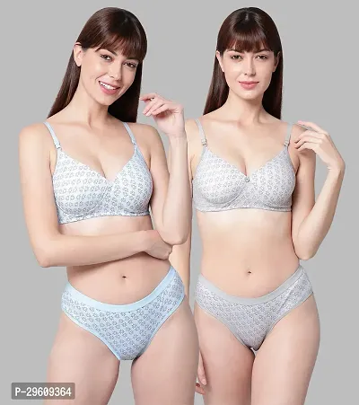 Classy Cotton Solid Lingerie Set For Women Pack of 2-thumb0