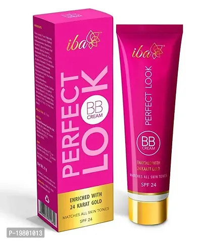 Iba Perfect Look BB Cream With 24 Karat Gold, 30g (Light Shade) l Even Coverage l Fades Dark Spots  Blemishes l Vegan  Cruelty Free-thumb0