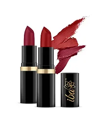 Iba Moisture Rich Lipstick Combo Pack of 2 ? Favorite Red Shade (A66 Red Glam + A68 Mystery Red) For Women Highly Pigmented, Long Lasting  Glossy Finish-thumb2