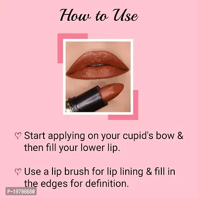 Iba Pure Lips Moisturizing Lipstick Shade A30 Copper Dust, 4g | Intense Colour | Highly Pigmented and Creamy Long Lasting | Glossy Finish | Enriched with Vitamin E | 100% Natural, Vegan  Cruelty Free-thumb3