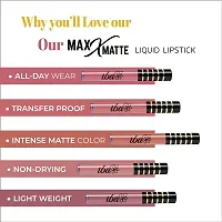 Iba Maxx Matte Liquid Lipstick Shade - Beautiful Mauve 2.6ml | Transfer proof | Velvet Matte Finish | Highly Pigmented and Long Lasting | Full Coverage | Non-Dryiny-thumb1