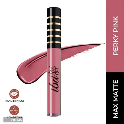 Iba Maxx Matte Liquid Lipstick Shade - Perky Pink, 2.6ml | Transfer proof | Velvet Matte Finish | Highly Pigmented and Long Lasting | Full Coverage | Non-Drying| 100% Vegan  Cruelty Free-thumb5