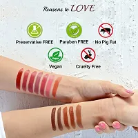 Iba Pure Lips Long Stay Matte Lipstick, M06 Bold Red, 4g l 100% Vegan  Natural l Highly Pigmentated l Long Lasting-thumb2