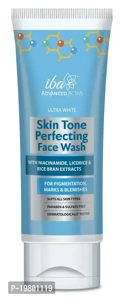 Iba Advanced Activs Ultra White Skin Tone Perfecting Face Wash l No Parabens  Sulfates l High Foam l For Lighter, Even Tone Skin