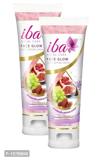 Iba Face Glow Exfoliating Wash, 100ml (Pack of 2) | Sulfate Free l Paraben Free l Suitable For All Skin Types