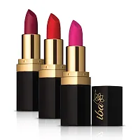 Iba Lipstick Combo 6 - Party Ready Matte Long Stay, Multicolor, 4 g (Pack of 3) l 100% Vegan  Natural l Highly Pigmentated l Long Lasting-thumb1