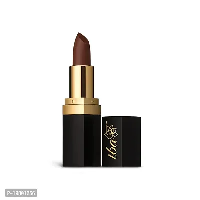 Iba Long Stay Matte Lipstick Shade M03 Toffee Brown, 4g | Intense Colour | Highly Pigmented and Long Lasting Matte Finish | Enriched with Vitamin E | 100% Natural, Vegan  Cruelty Free