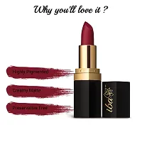 Iba Long Stay Matte Lipstick Shade M08 Burgundy Red, 4g | Intense Colour | Highly Pigmented and Long Lasting Matte Finish | Enriched with Vitamin E | 100% Natural, Vegan  Cruelty Free-thumb2