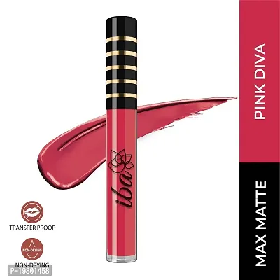 Iba Maxx Matte Liquid Lipstick Shade - Pink Diva, 2.6ml | Transfer proof | Velvet Matte Finish | Highly Pigmented and Long Lasting | Full Coverage | Non-Drying| 100% Vegan  Cruelty Free-thumb4