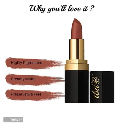 Iba Long Stay Matte Lipstick Shade M20 Truffle Candy, 4g | Intense Colour | Highly Pigmented and Long Lasting Matte Finish | Enriched with Vitamin E | 100% Natural, Vegan  Cruelty Free-thumb4
