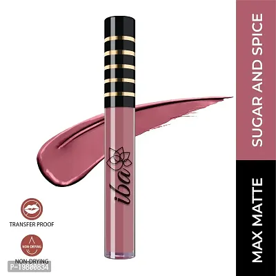 Iba Maxx Matte Liquid Lipstick Shade - Sugar N Spice, 2.6ml | Transfer proof | Velvet Matte Finish | Highly Pigmented and Long Lasting | Full Coverage | Non-Drying| 100% Vegan  Cruelty Free-thumb4