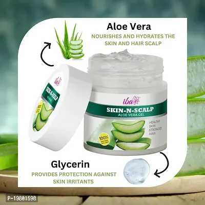 Iba Skin - N - Scalp Aloe Vera Gel for Face, Skin  Hair 100g | 100% Pure Aloe Vera Gel | For Hydrates, Moisturizes, Nourished and Glowing Skin, Healthy Scalp and Stronger Hair-thumb4