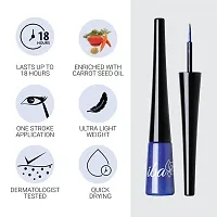 Iba Eye Talk Liquid Eyeliner - 01 Metallic Blue | 18 Hr Waterproof, No Fade  Smudge proof Eye Makeup | Quick Drying | Matte Finish | 100% Vegan  Cruelty Free-thumb3