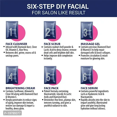 Iba Young Forever Diamond Facial Kit l 6 Steps Single Use Kit l For Youthful Illuminated Skin l Salon Like Results (Pack of 2)-thumb3