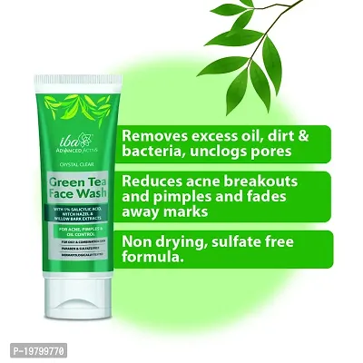 Iba Advanced Activs Crystal Clear Green Tea Face Wash l High Foam l For Oily Combination  Acne Prone Skin-thumb5